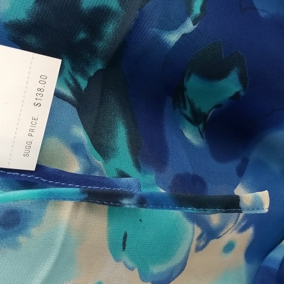 BCBG MAXAZRIA Chiffon Dress Swimsuit Cover up Butterflies Watercolor Paint Print - Picture 7 of 8